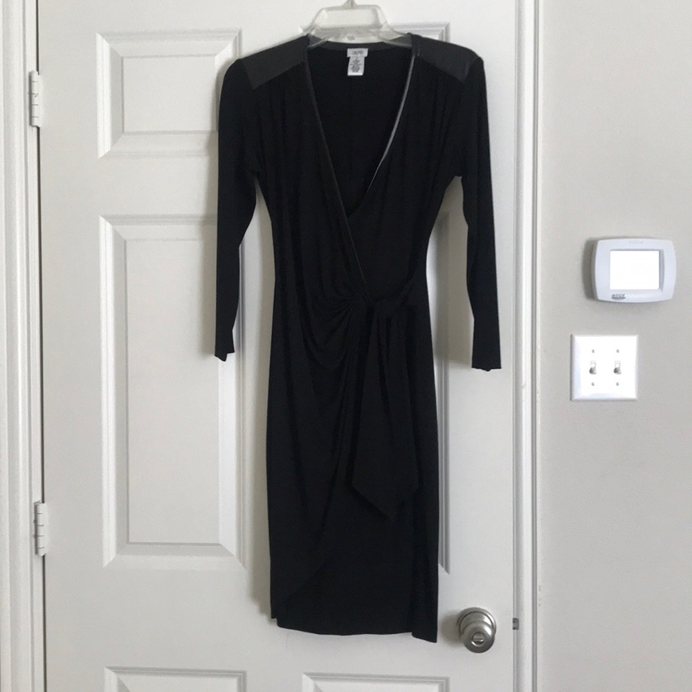 Black wrap dress